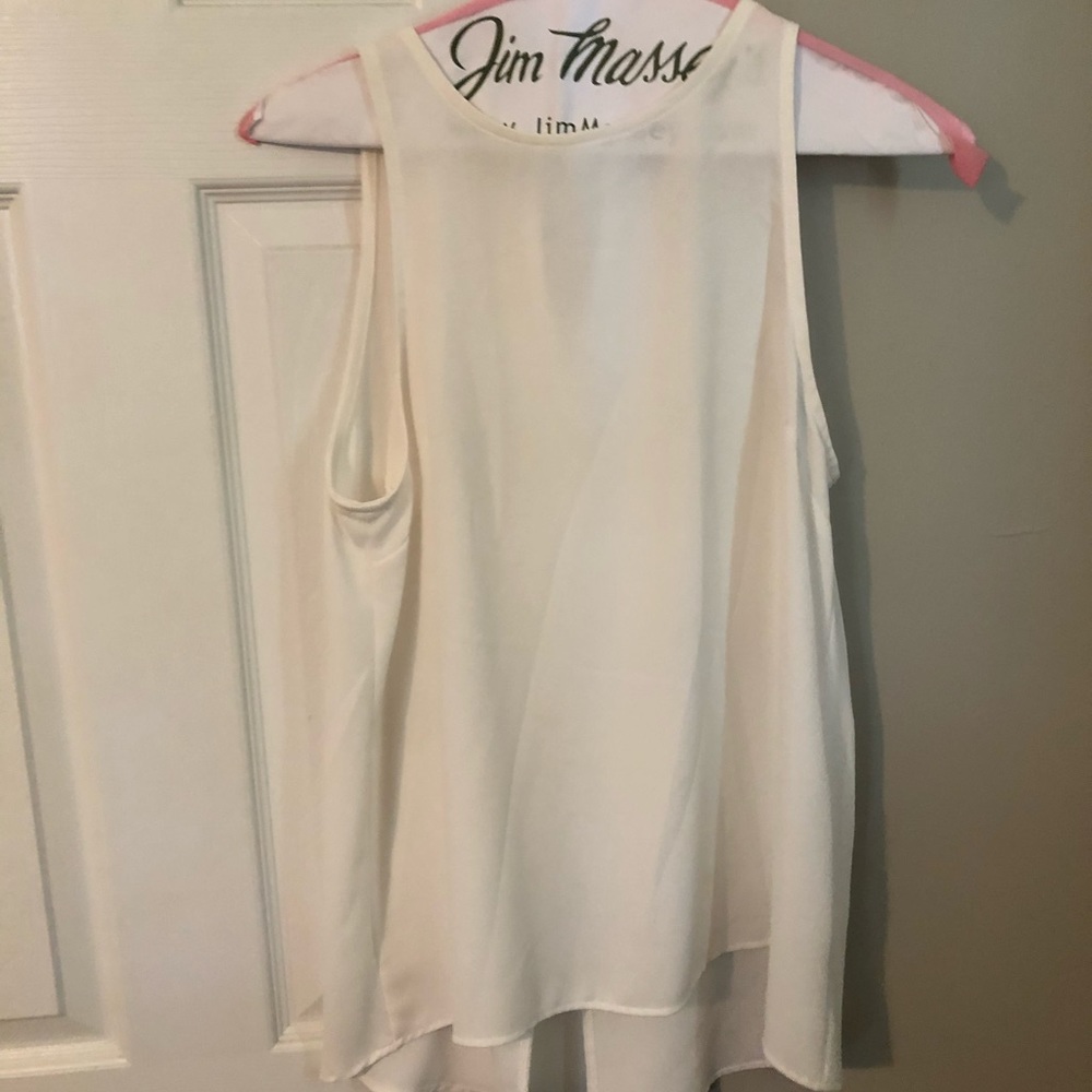 White sleeveless blouse